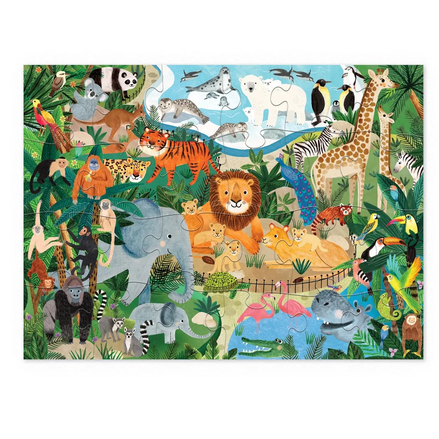 Crocodile Creek | Little Building Puzzle | Zoo 24pc