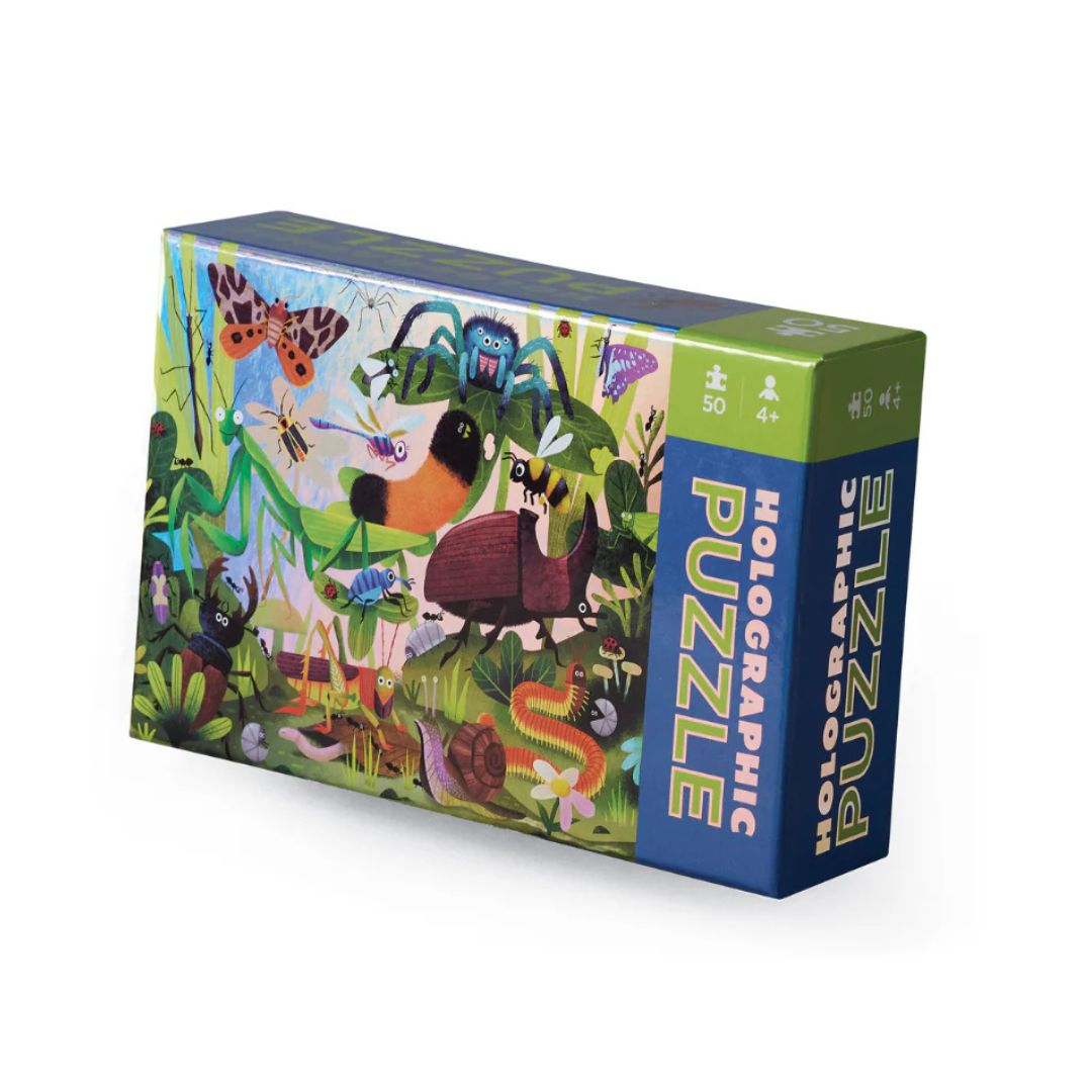 Crocodile Creek | Holographic Puzzle | Backyard Bugs 50pc