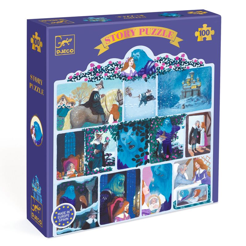 Djeco Beauty & the Beast Story Puzzle 100pc