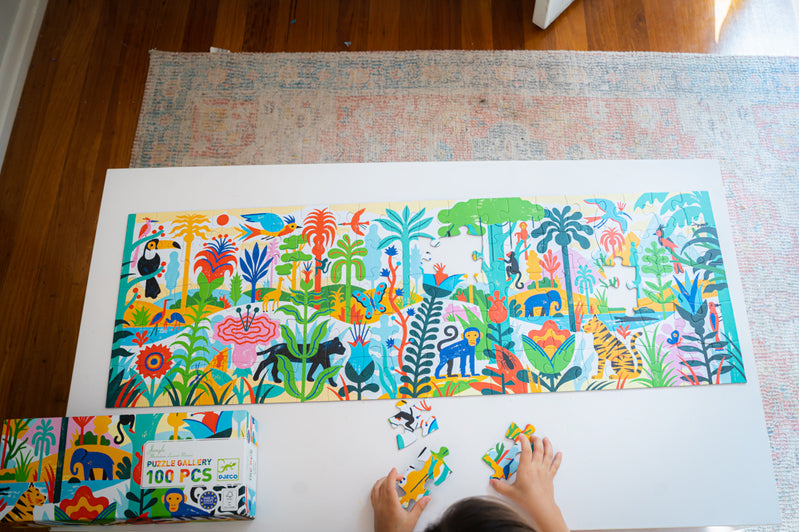 Djeco | Jungle Gallery Puzzle with Poster 100pc