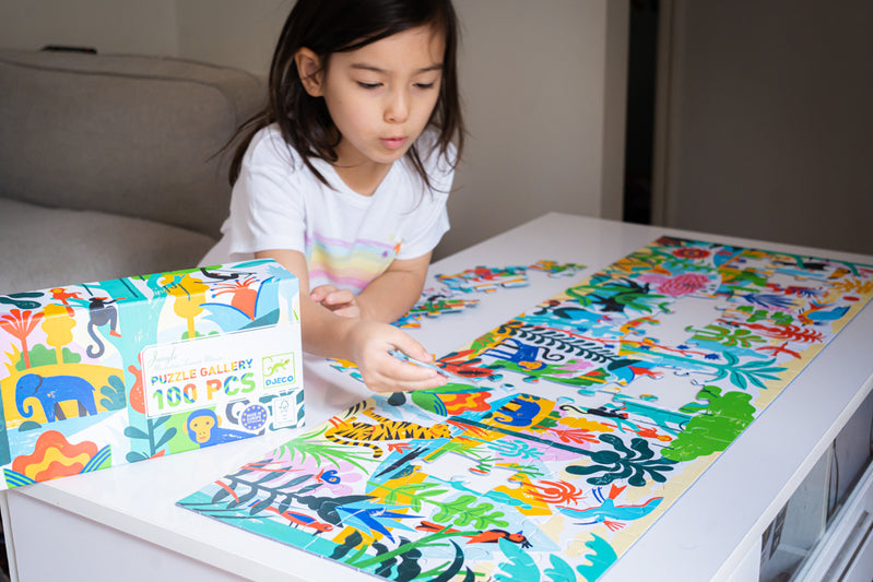 Djeco | Jungle Gallery Puzzle with Poster 100pc