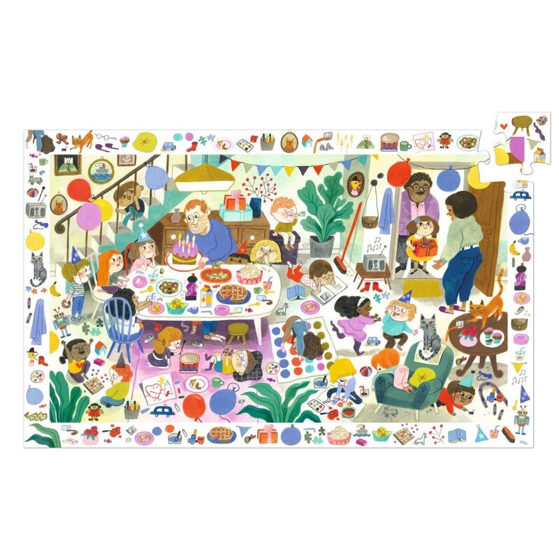 Djeco | Observation Puzzle | Birthday Party 54pc