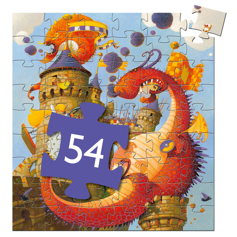 Djeco | Silhouette Puzzle | Vailliant and the Dragon 54pc