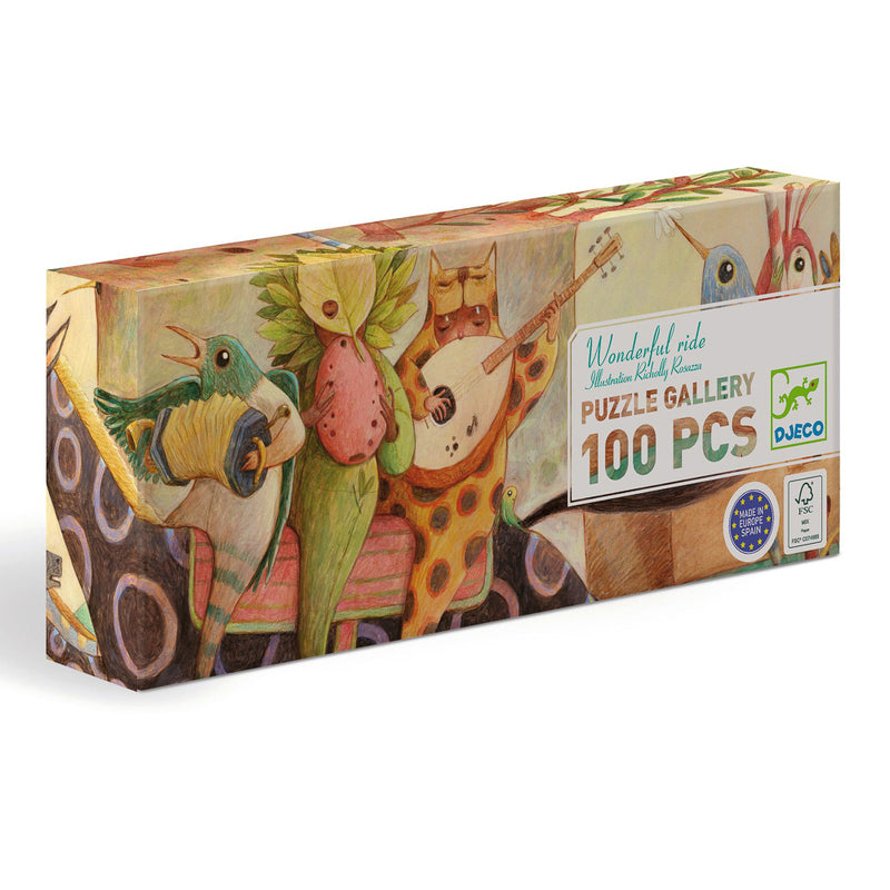 Djeco Wonderful Ride Gallery Puzzle with Poster 100pc