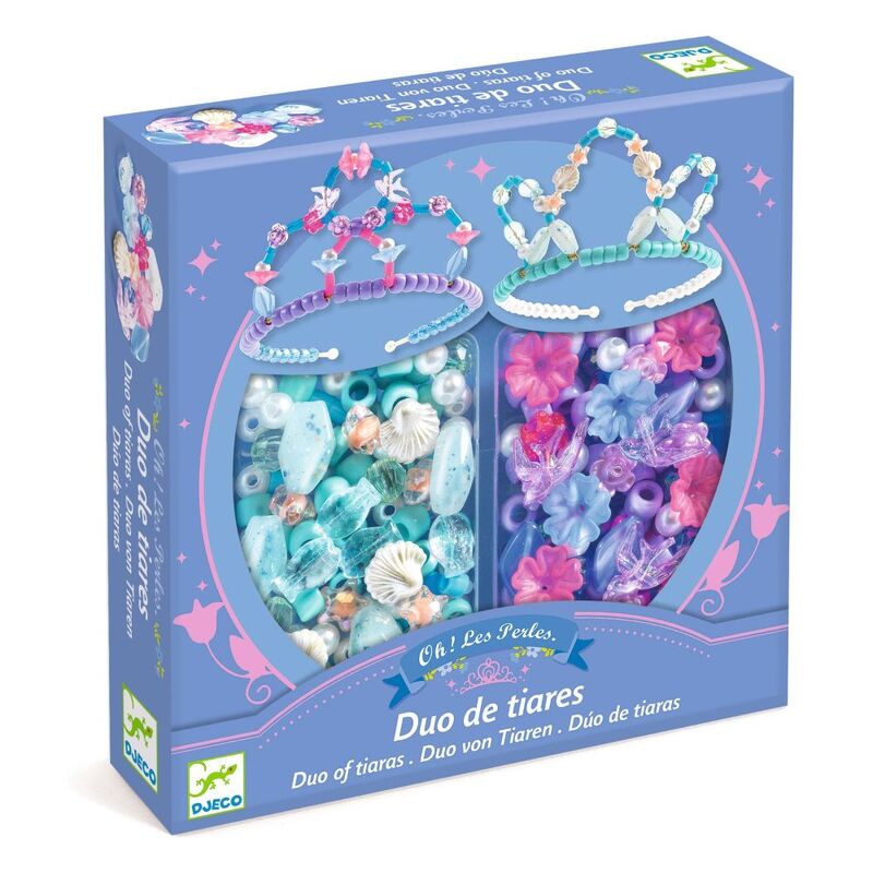 Djeco Duo of Tiaras Blue & Purple Bead Kit