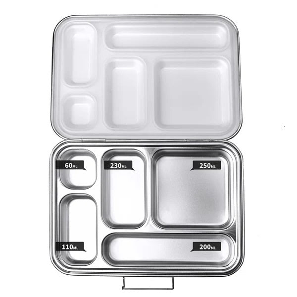Ecococoon | Bento Box 5 Stainless Steel Leak Proof | Pink Rose