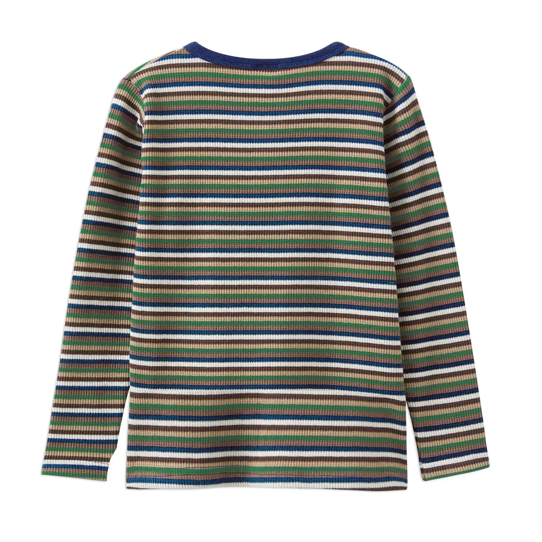 Milky Henley | Waffle Stripe