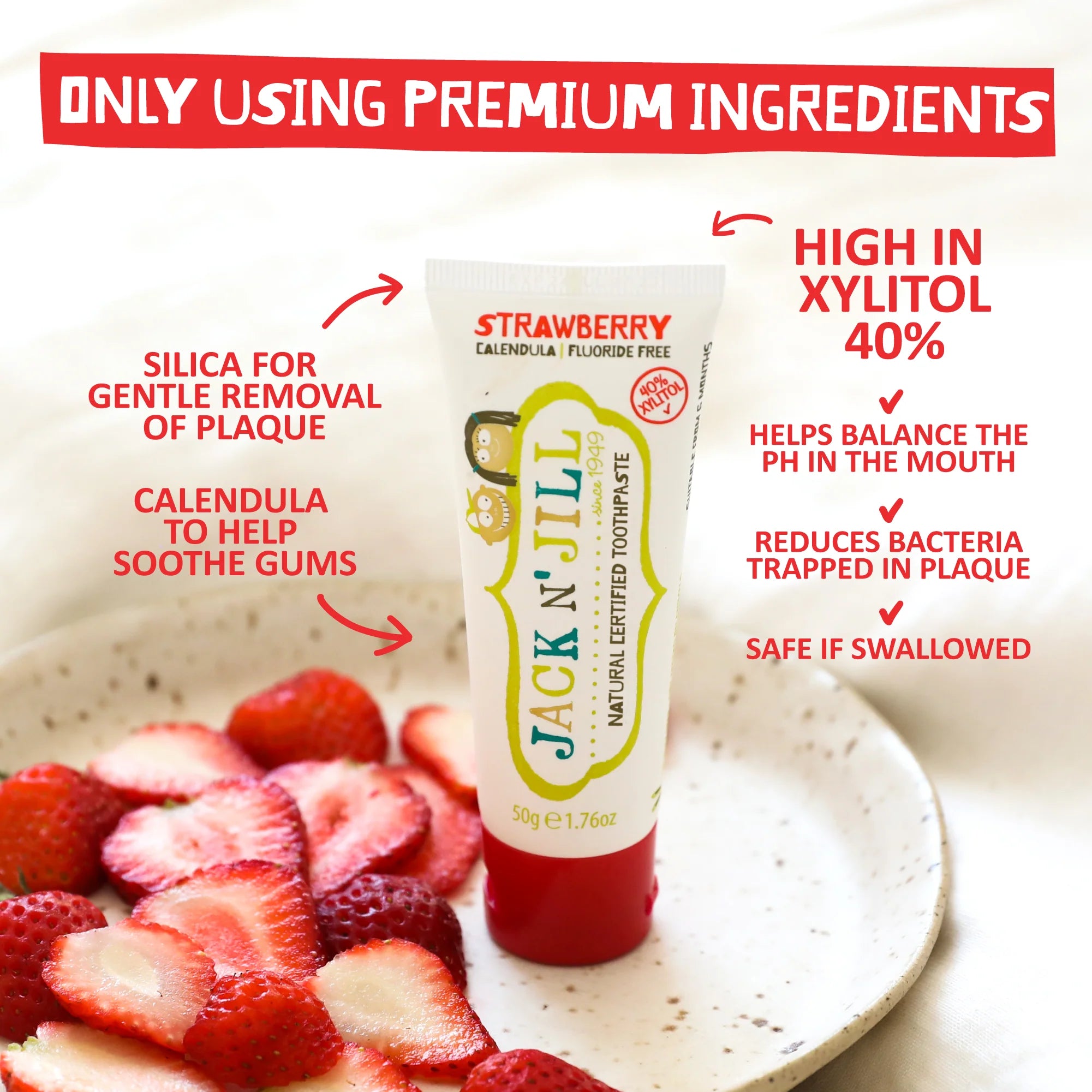 Jack N' Jill | Strawberry Natural Toothpaste 50g