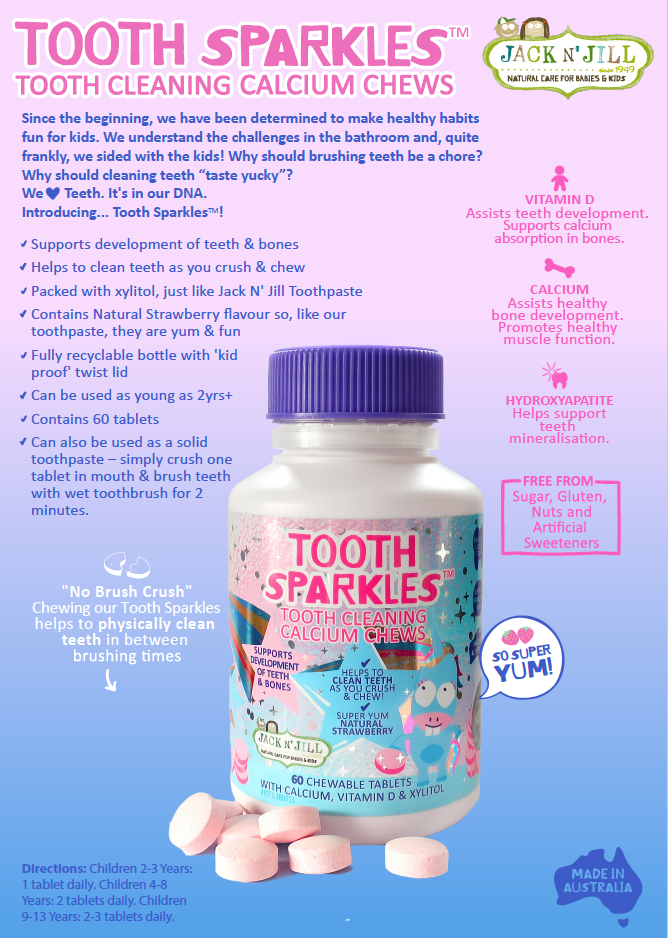 Jack N' Jill | Tooth Sparkles Tooth Cleaning Chews 60 pack