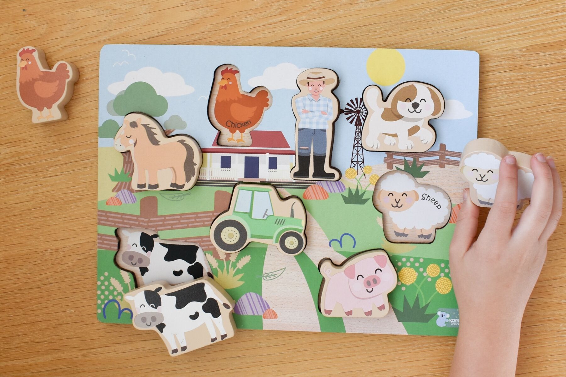 Koala Dream | Chunky Wooden Puzzle | Aussie Farm Animals