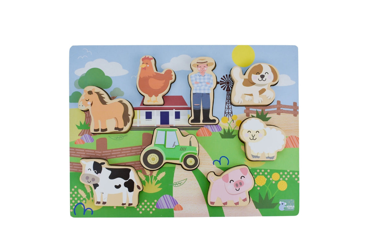 Koala Dream | Chunky Wooden Puzzle | Aussie Farm Animals
