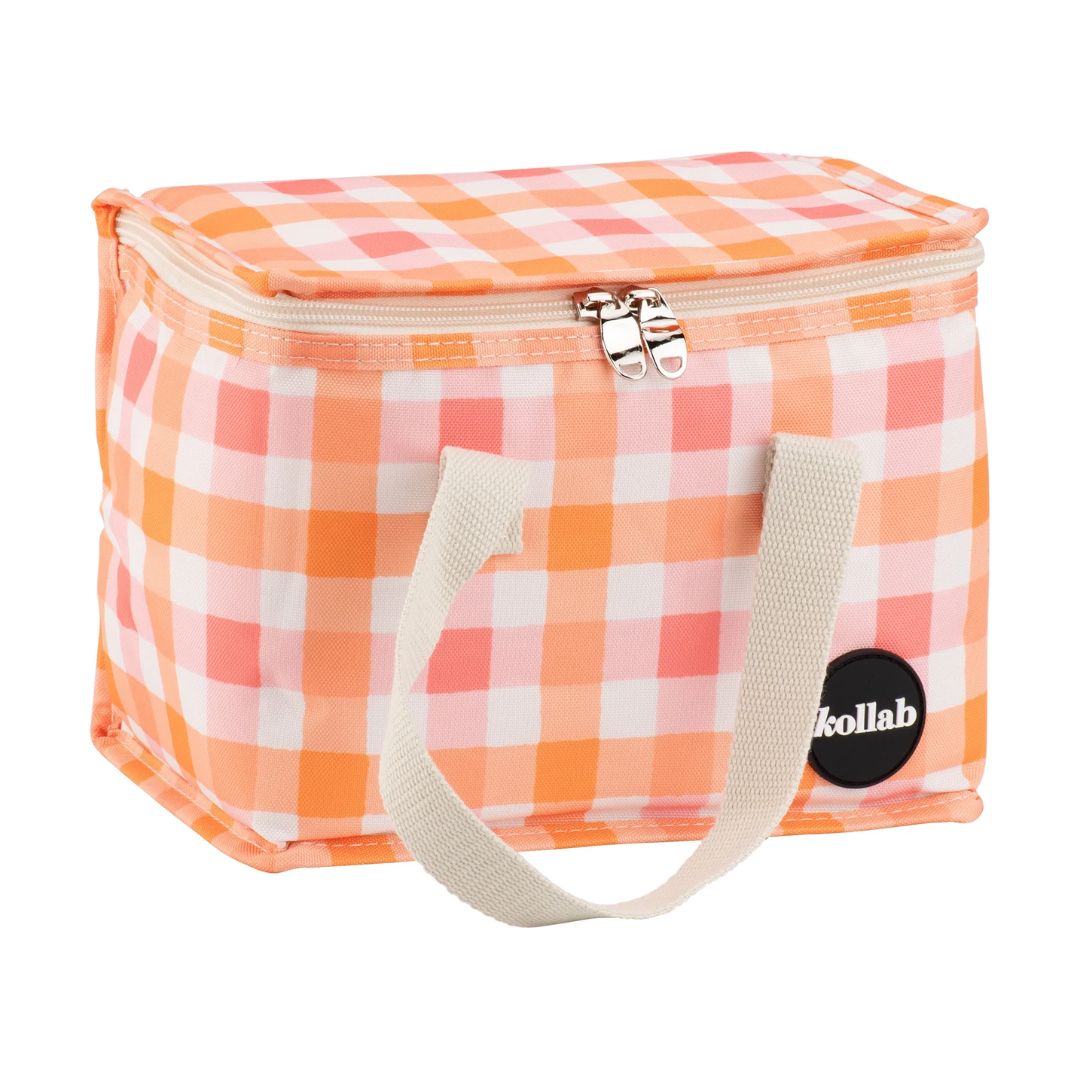 Kollab | Lunch Bag Watermelon Peach Check