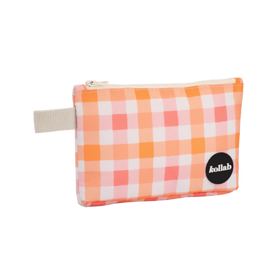 Kollab | Mini Pouch Watermelon Peach Check