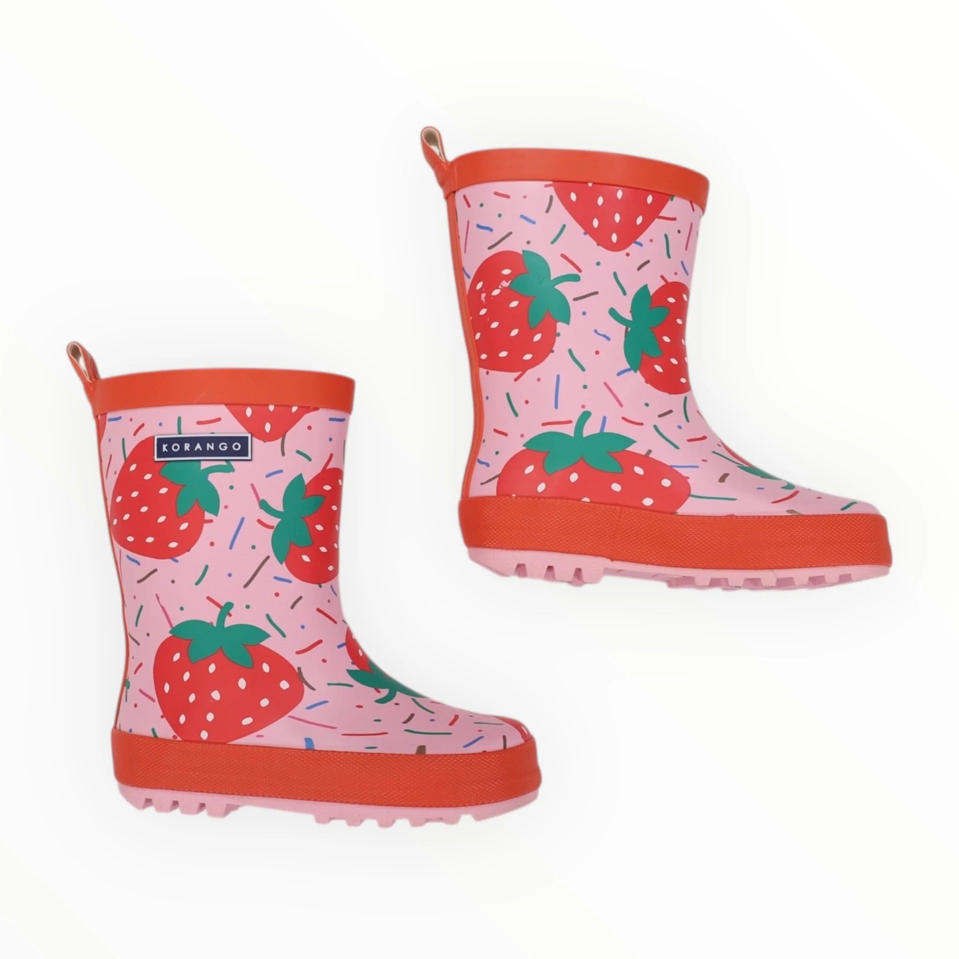 Korango Gumboots | Pink Strawberries & Sprinkles