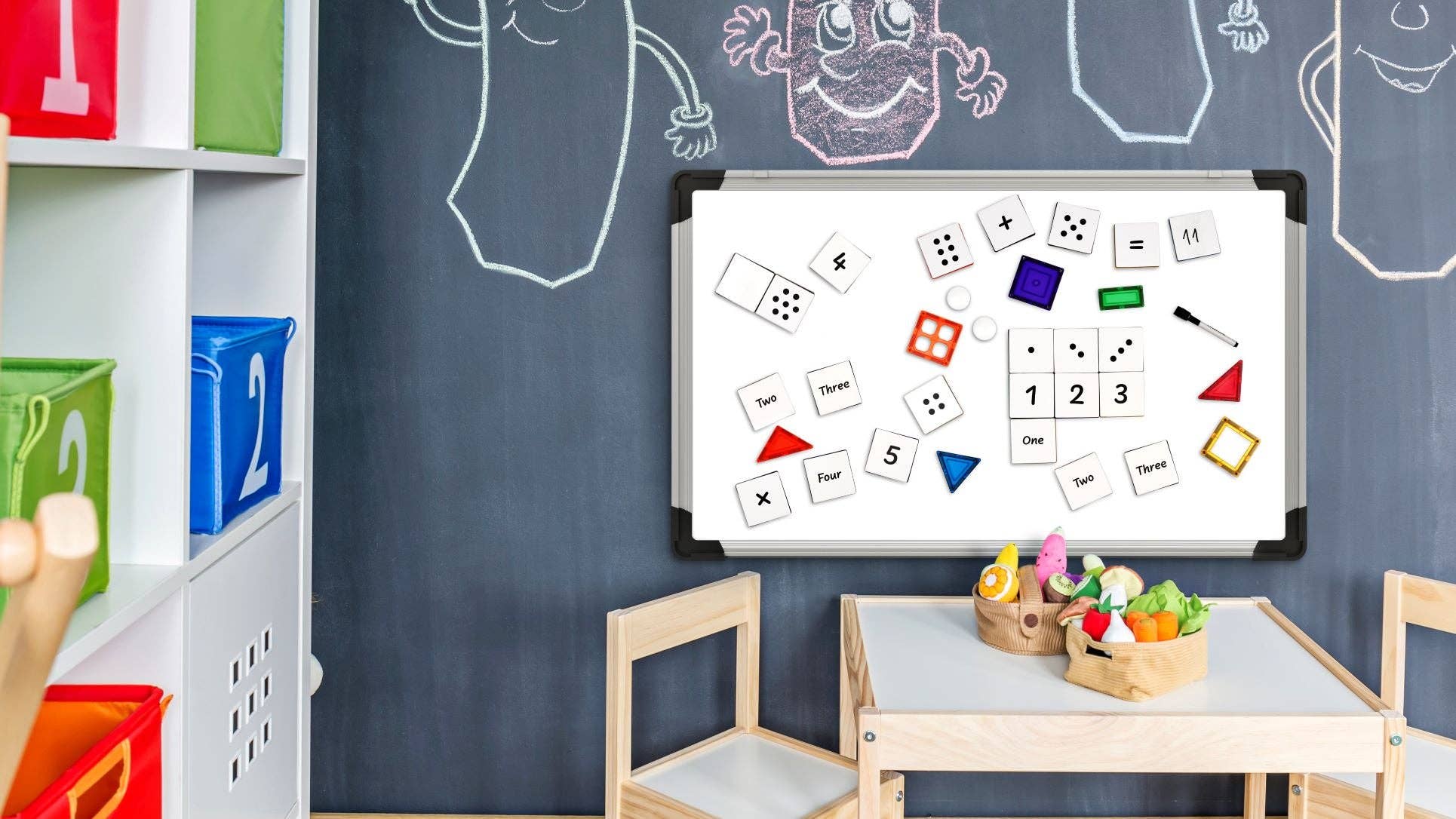 Learn & Grow | Magnetic Tile Topper | Numeracy Pack (40 pc)