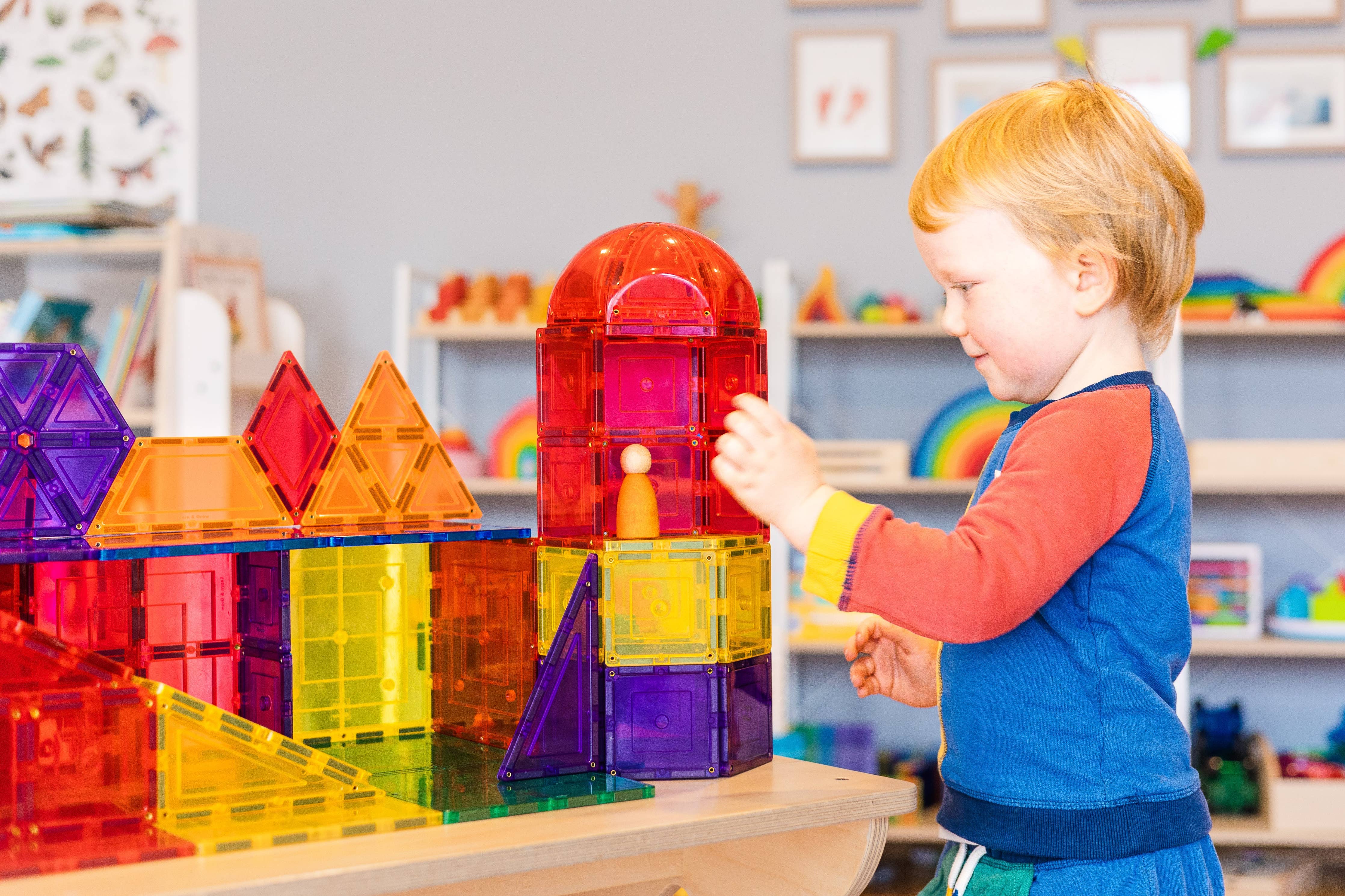 Learn & Grow | Magnetic Tiles | Dome Pack (18 pc)