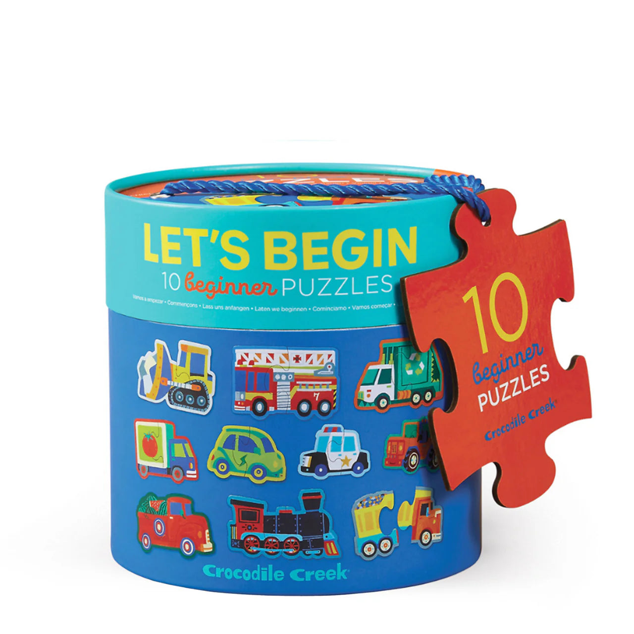 Crocodile Creek Let's Begin Puzzle 2pc | Vehicles
