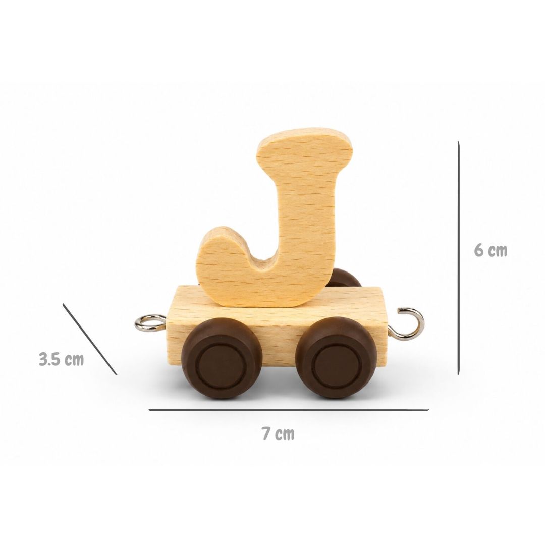 Wooden Name Train | Letter J