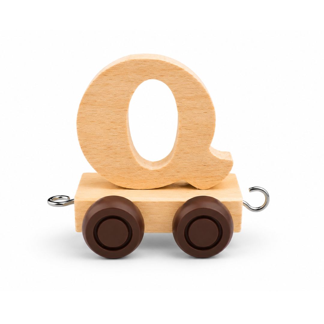 Wooden Name Train | Letter Q