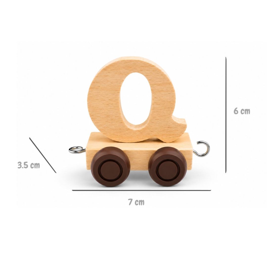Wooden Name Train | Letter Q
