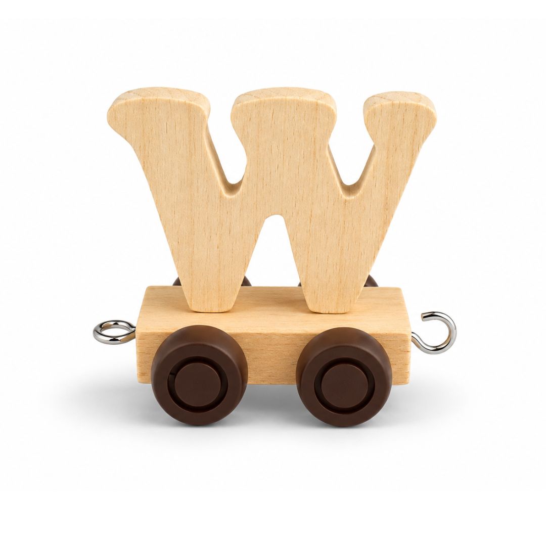 Wooden Name Train | Letter W