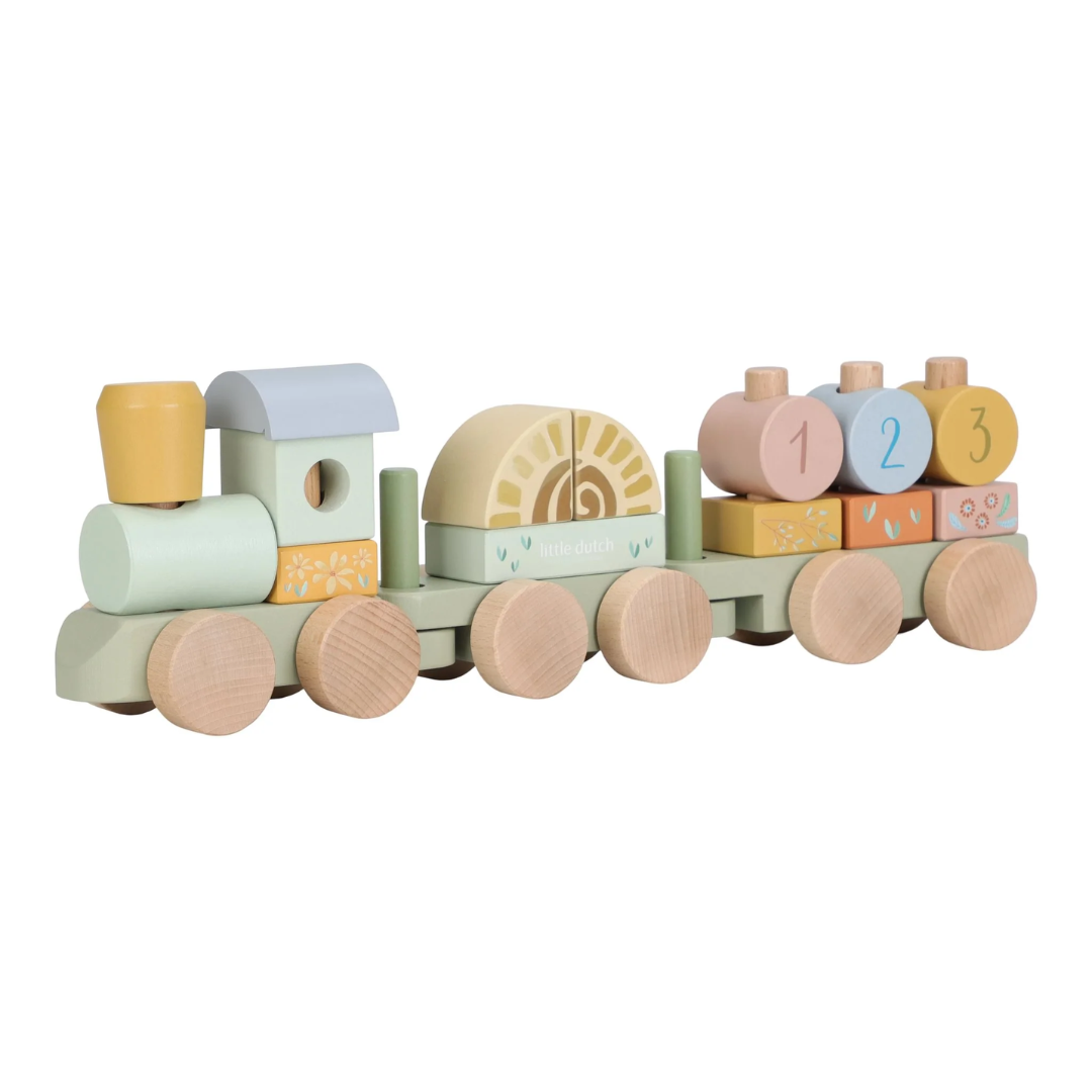 Little Dutch | Safari Friends Wooden Block Train