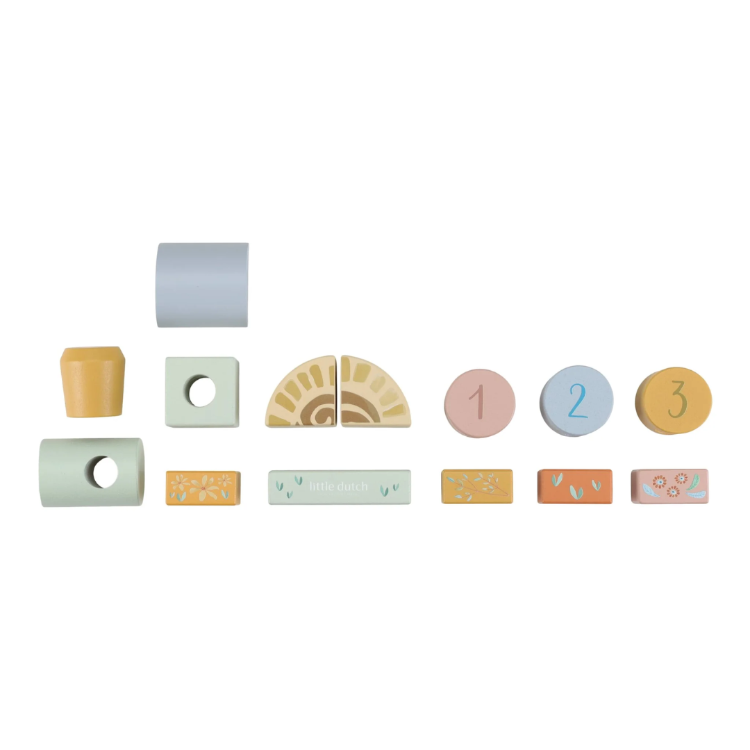 Little Dutch | Safari Friends Wooden Block Train