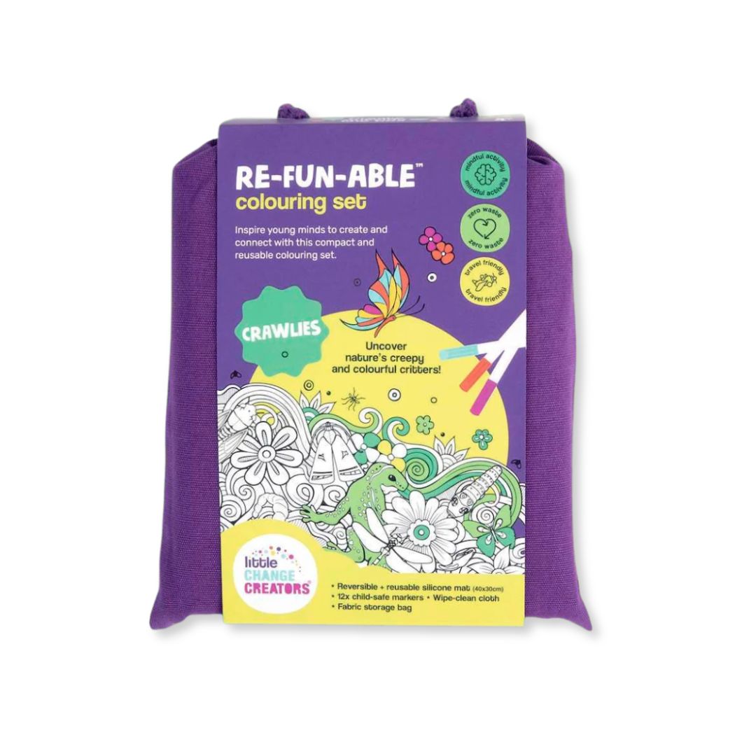 Little Change Creators | CRAWLIES | Re-FUN-able™ Reusable Colouring + Doodle Mat