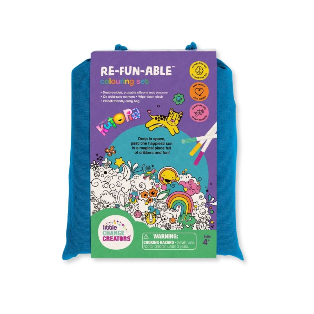 Little Change Creators | KUTOPIA | Re-FUN-able™ Reusable Colouring + Doodle Mat