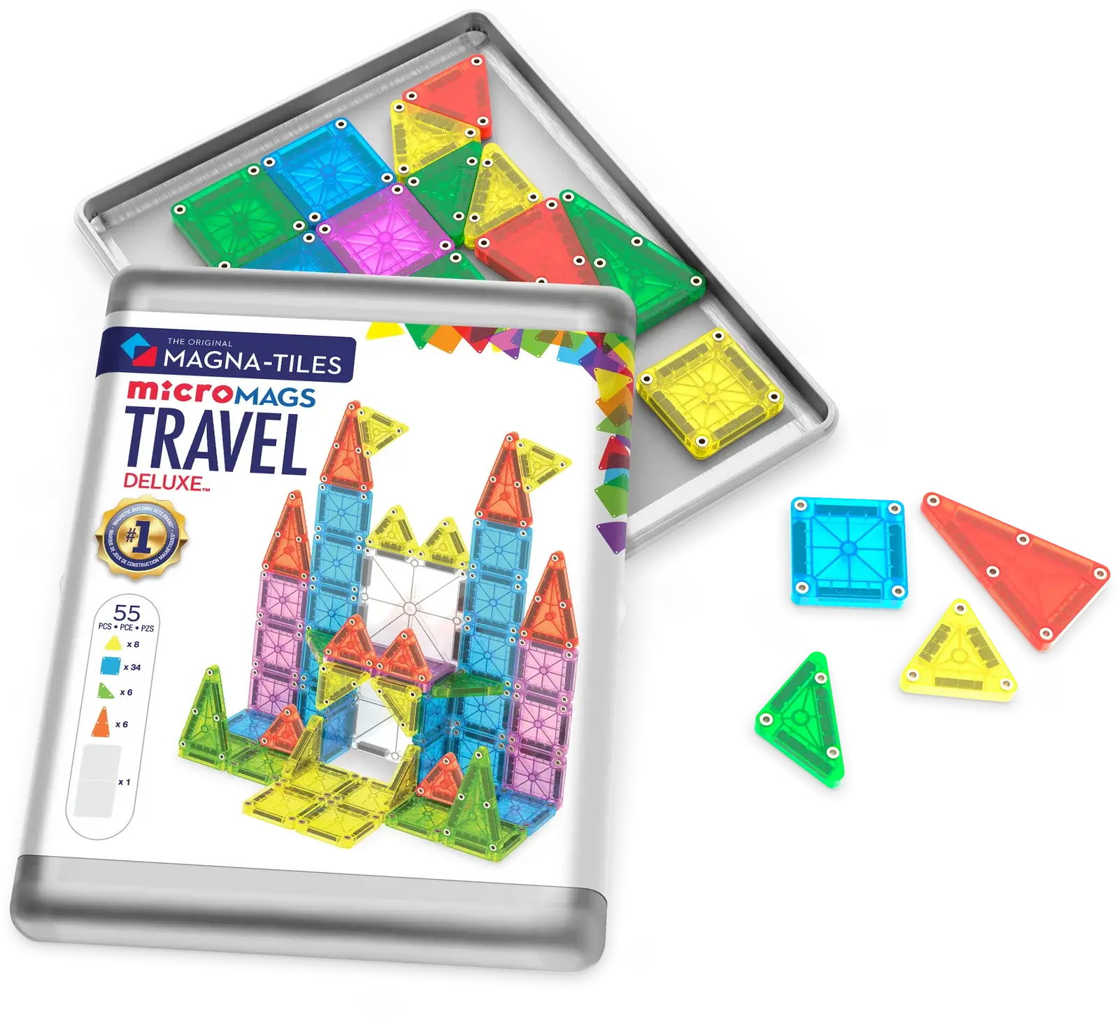 MAGNA-TILES | microMAGS Travel Set Deluxe - 55pc