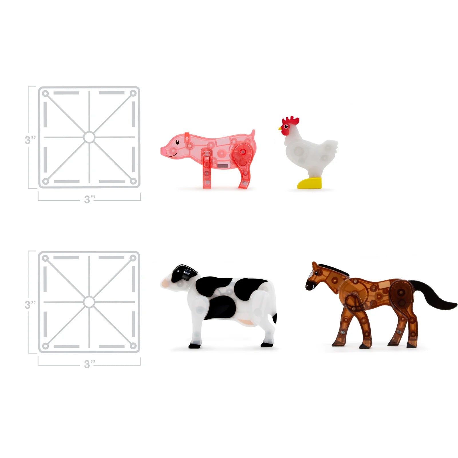 MAGNA-TILES | Farm Animals 25pc Set