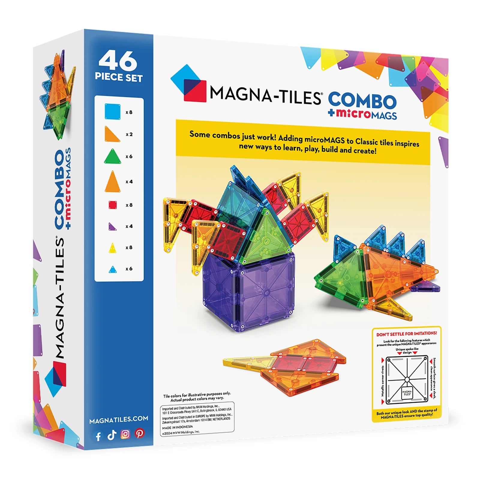 MAGNA-TILES | Combo + microMAGS 46pc Set
