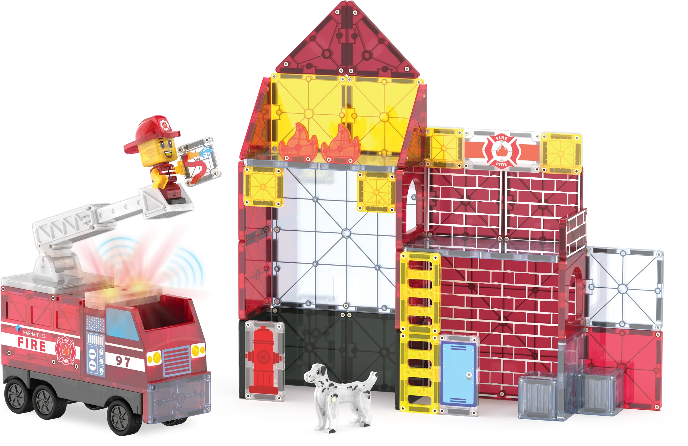 MAGNA-TILES | Fire Station 50pc Set
