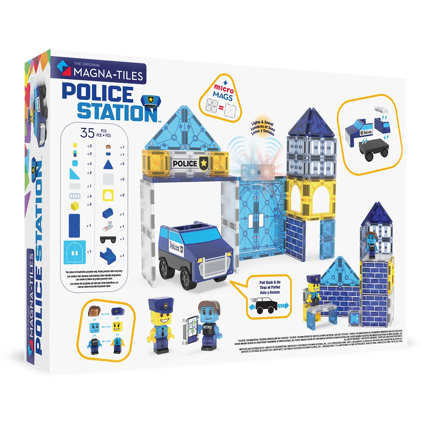 MAGNA-TILES | Police Station 35pc Set
