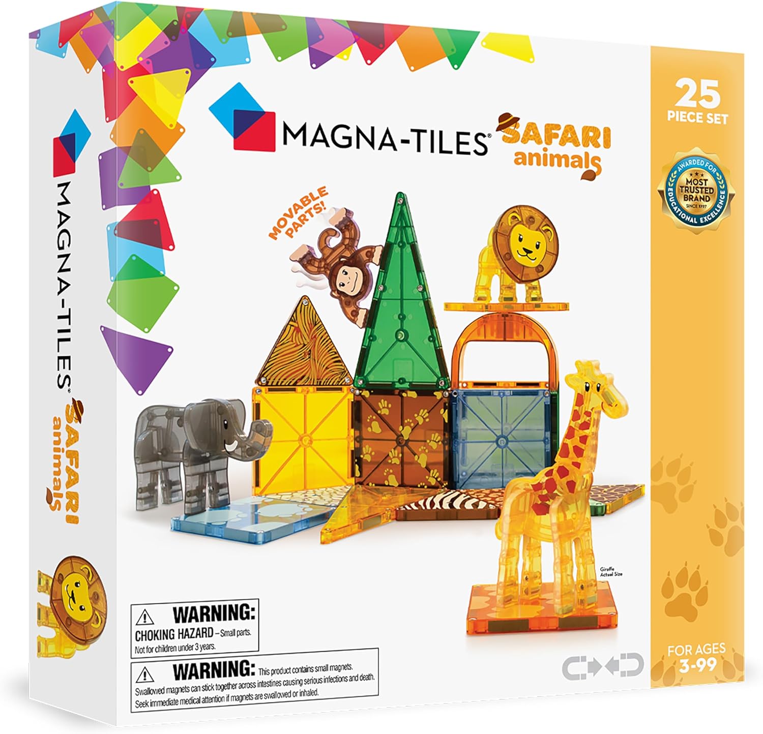 MAGNA-TILES | Safari Animals 25pc Set