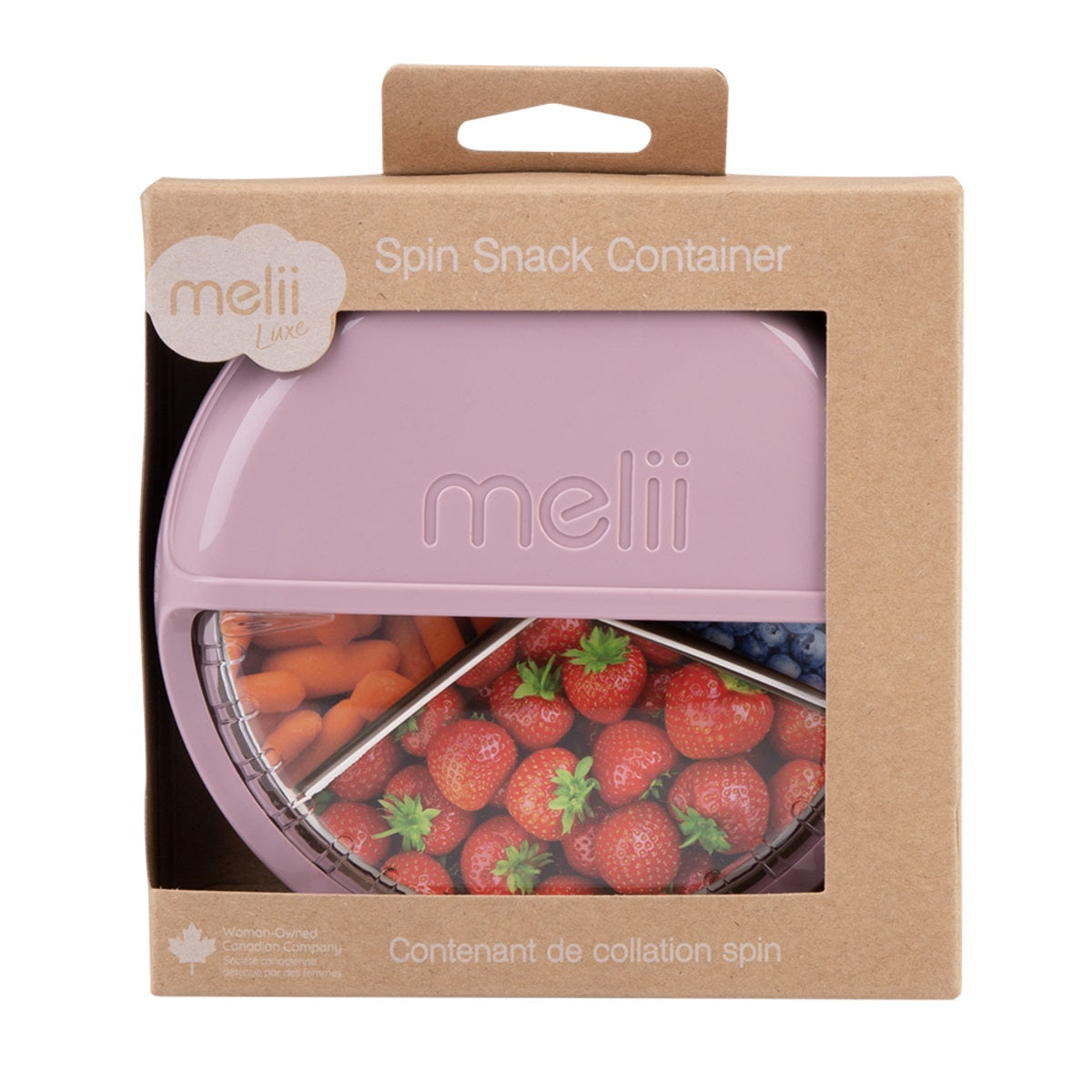 Melii Luxe Spin Snack Container | Pink