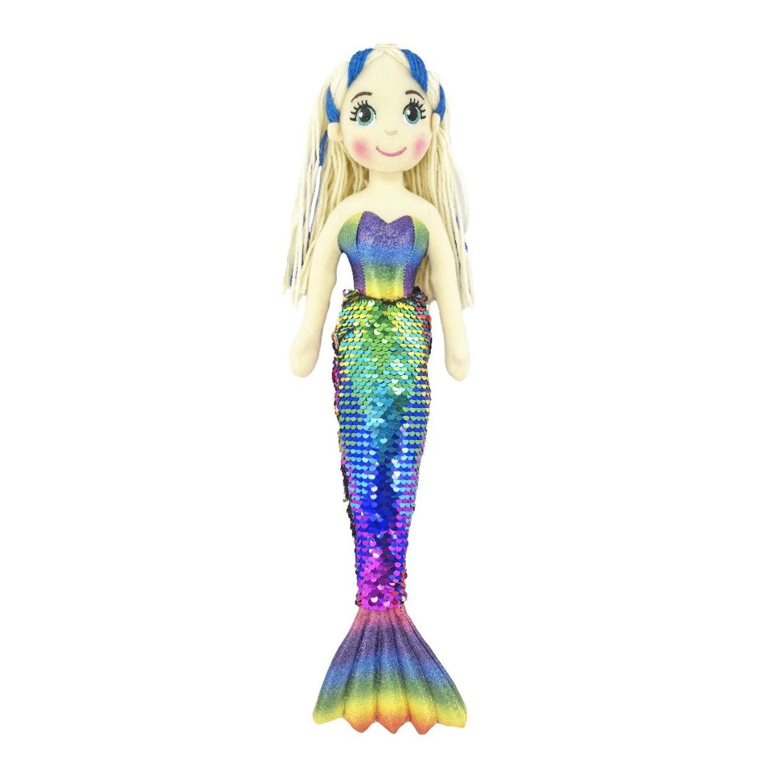 Mer Evelyn Blue Rainbow Mermaid 45cm
