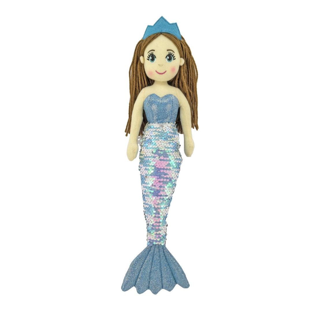 Mer Marina Blue/White Mermaid 45cm