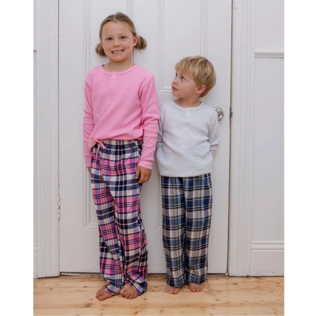 Milky | Chester Check Pj's - Navy