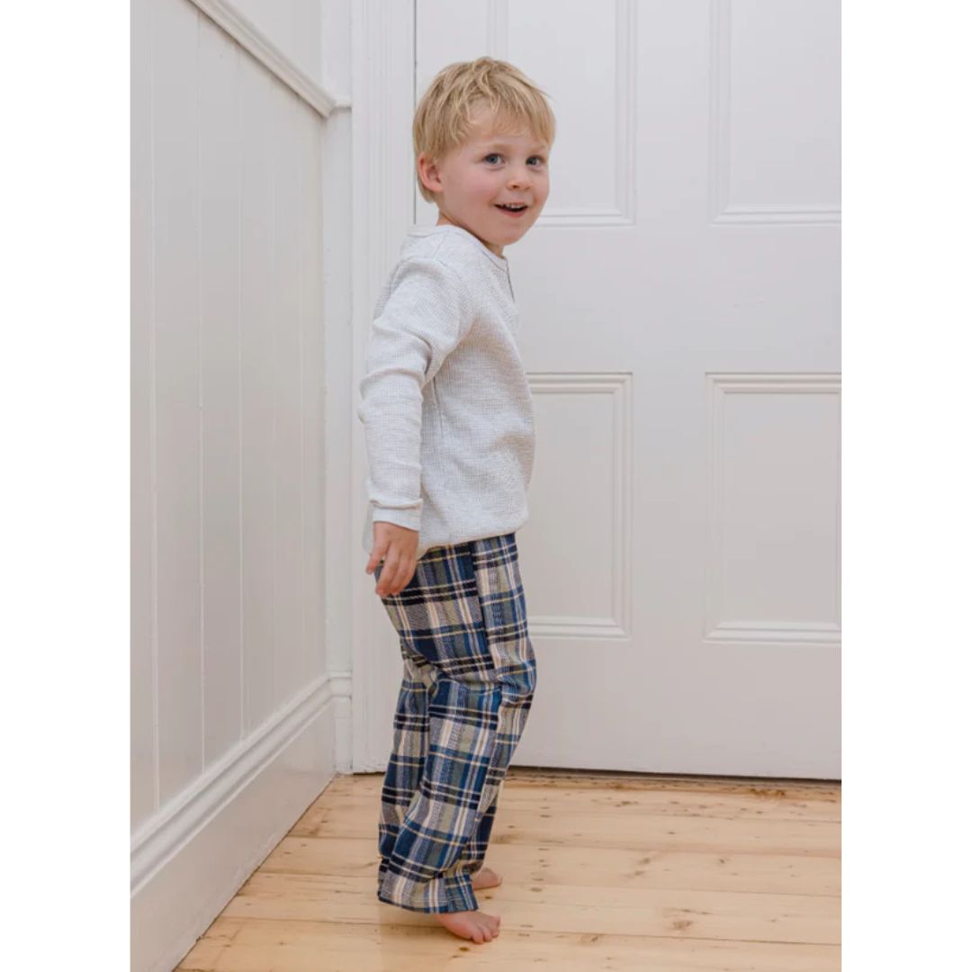 Milky | Chester Check Pj's - Navy