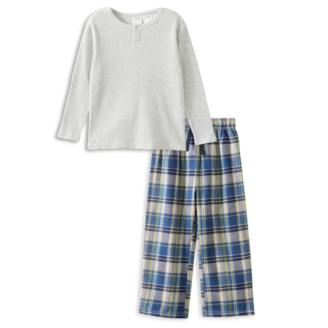 Milky | Chester Check Pj's - Navy