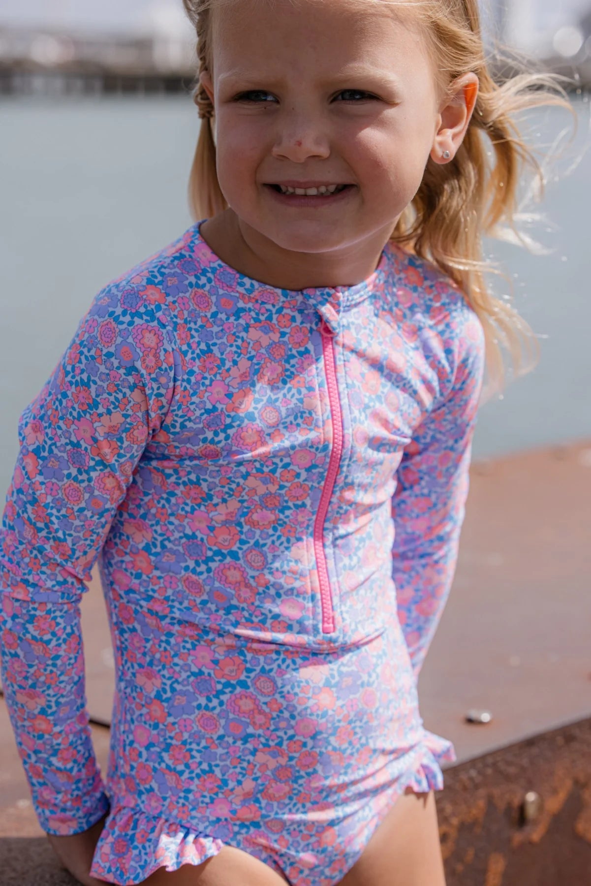 Milky | Pretty Posy Long Sleeve Swimsuit