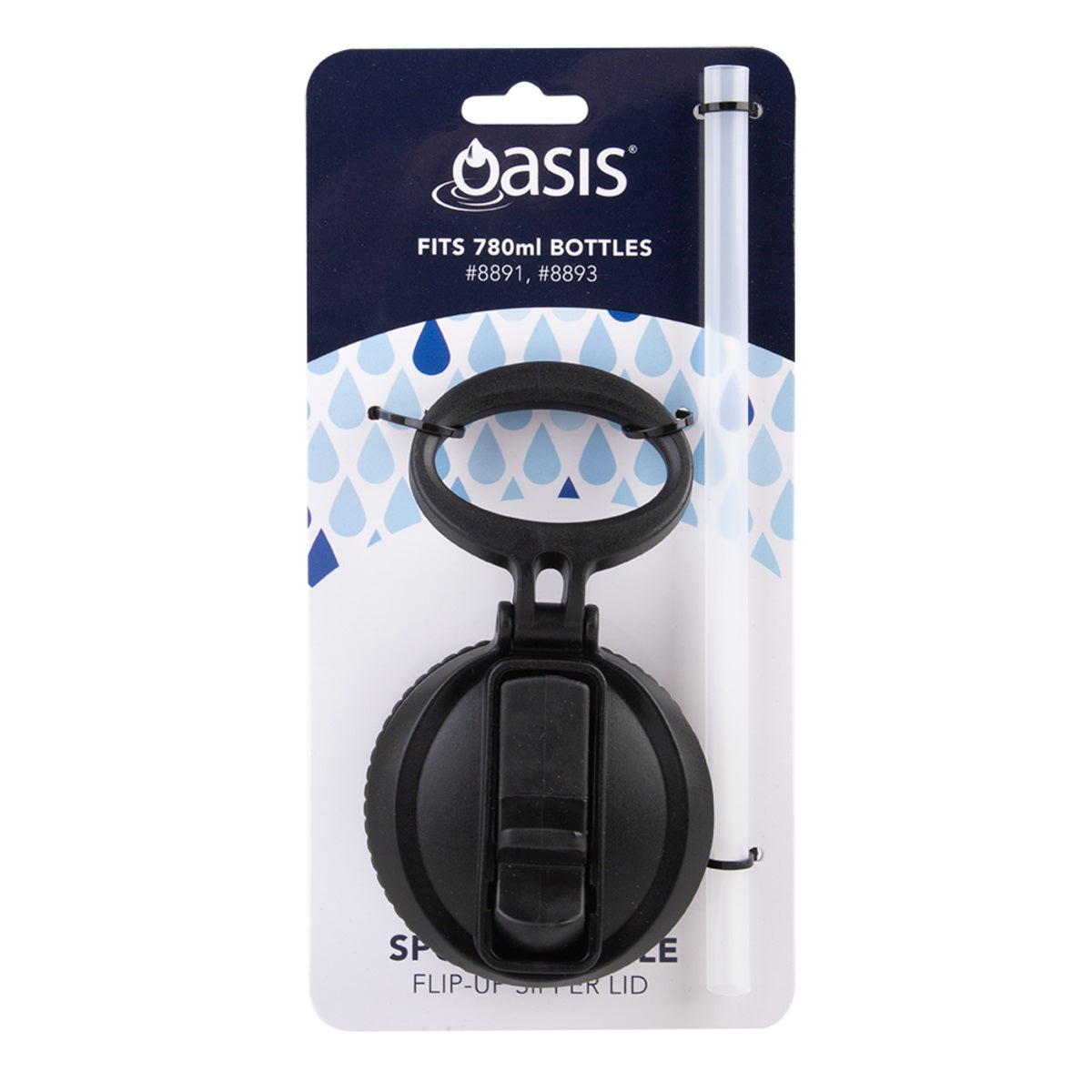 Oasis Replacement Sports Bottle Lid | Sipper Lid & Straw