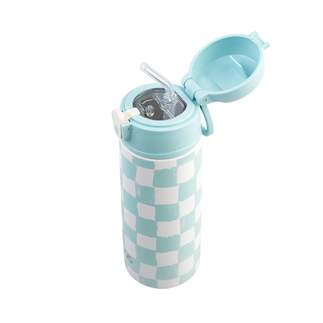 Oasis S/S Double Wall Insulated Kid's Drink Bottle w/ Sipper Straw 550ml |Check It Out