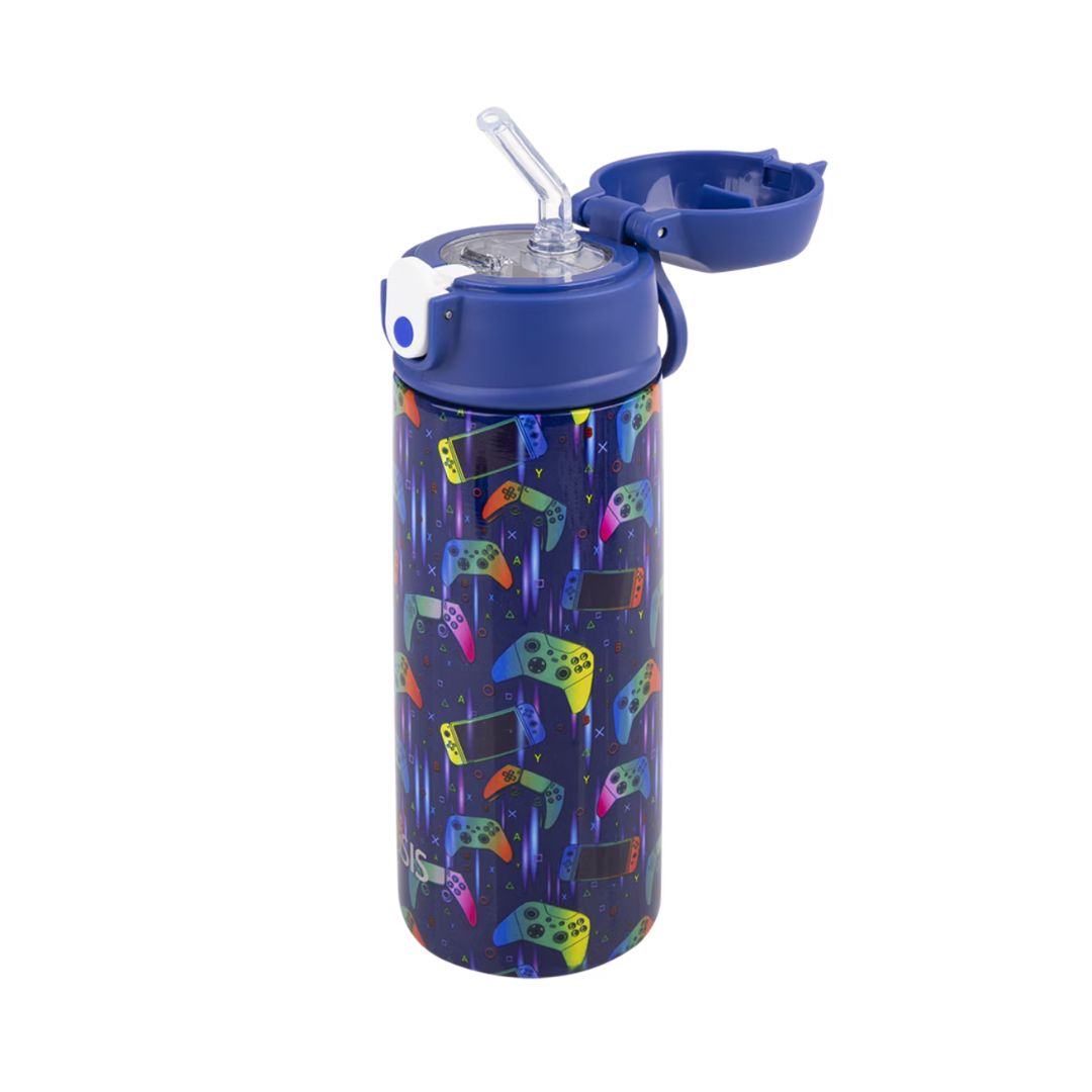 Oasis S/S Double Wall Insulated Kid's Drink Bottle w/ Sipper Straw 550ml | Gamer