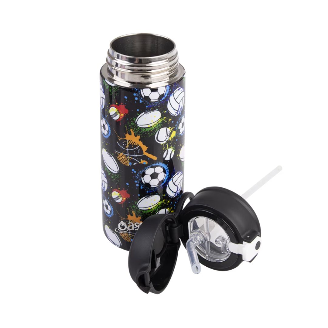 Oasis S/S Double Wall Insulated Kid's Drink Bottle w/ Sipper Straw 550ml | Sports