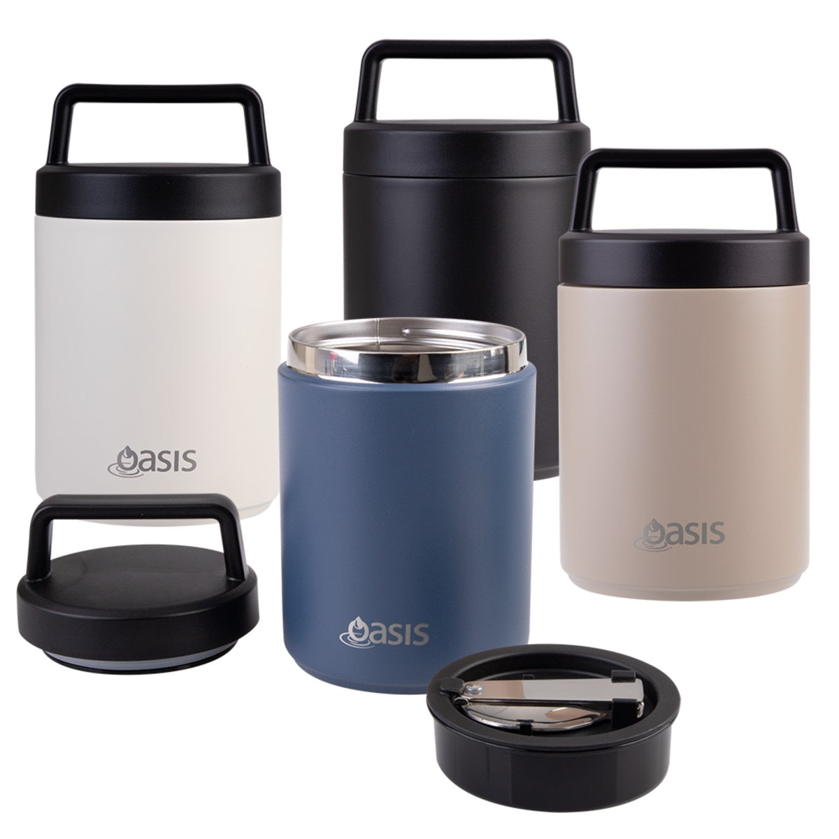 Oasis Insulated Food Flask W/ Handle & Spoon 480ml
