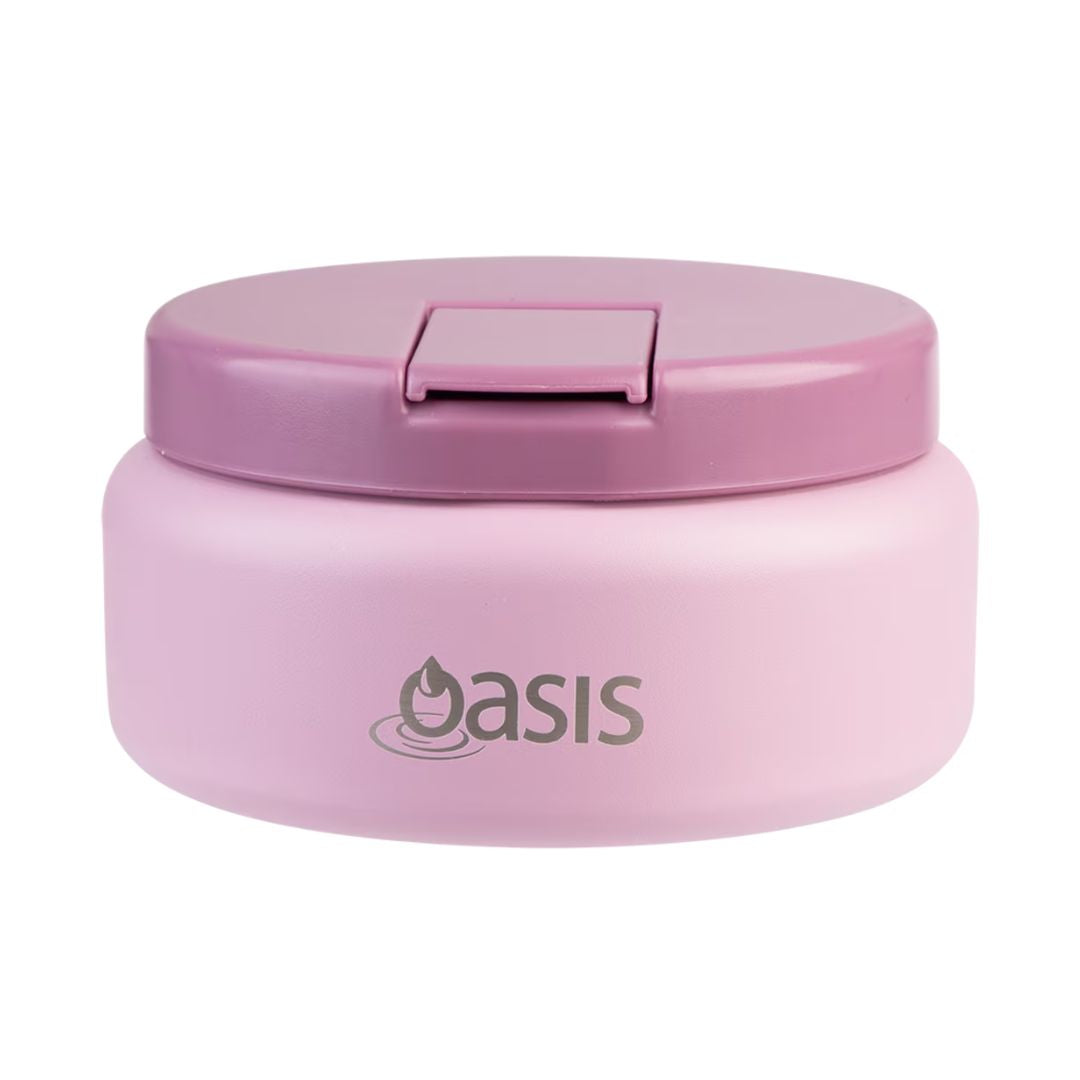 Oasis | Stainless Steel Double Wall Insulated Food Flask with Quick Release Lid - 230ml | Blush