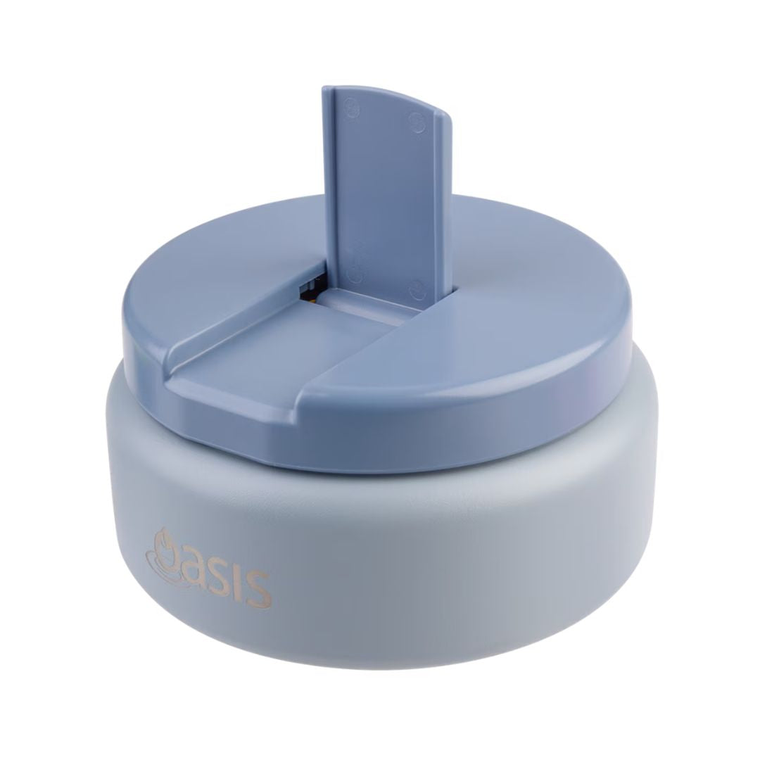 Oasis | Stainless Steel Double Wall Insulated Food Flask with Quick Release Lid - 230ml | Hazy Blue