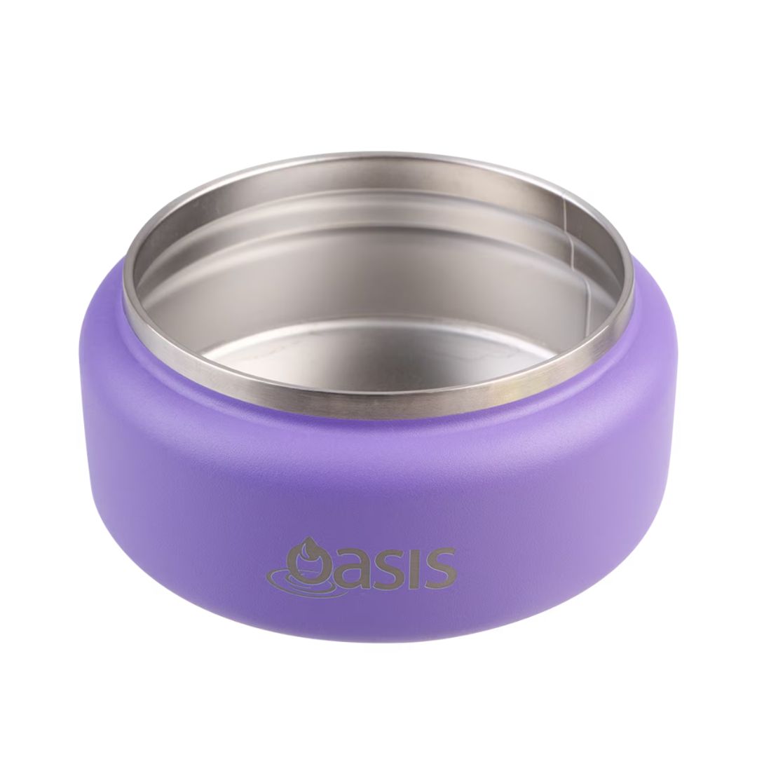 Oasis | Stainless Steel Double Wall Insulated Food Flask with Quick Release Lid - 230ml | Mermaid Purple